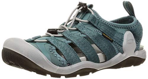 KEEN Women's Clearwater CNX Sport Sandal, Balsam/North Atlantic, 10