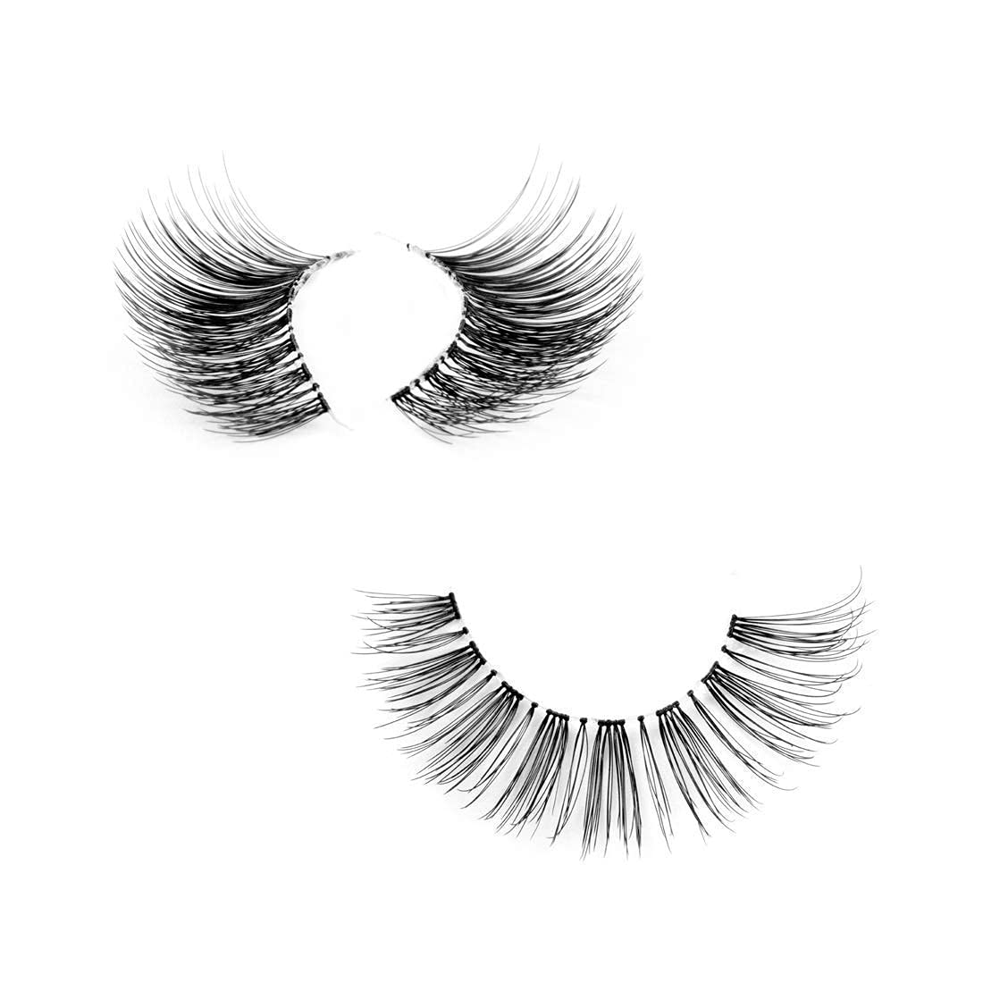 10 Pairs Natural False Lashes and White Glue