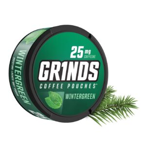 grinds coffee pouches | 3 cans of wintergreen | 18 pouches per can | 1 pouch eq. 1/4 cup of coffee (wintergreen)