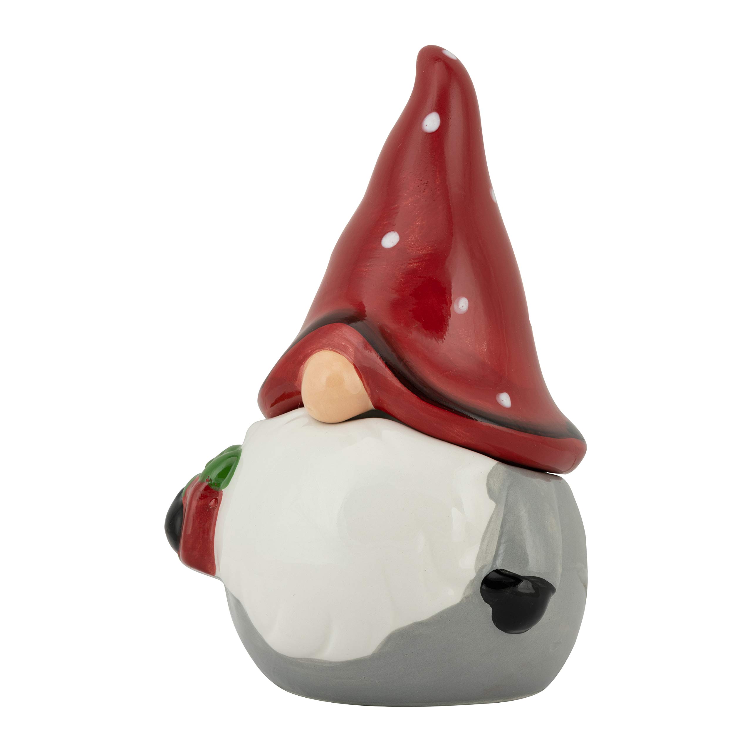 10 Strawberry Street Nordic Gnome Set Cookie Jar, 4 Piece, Gray/Red