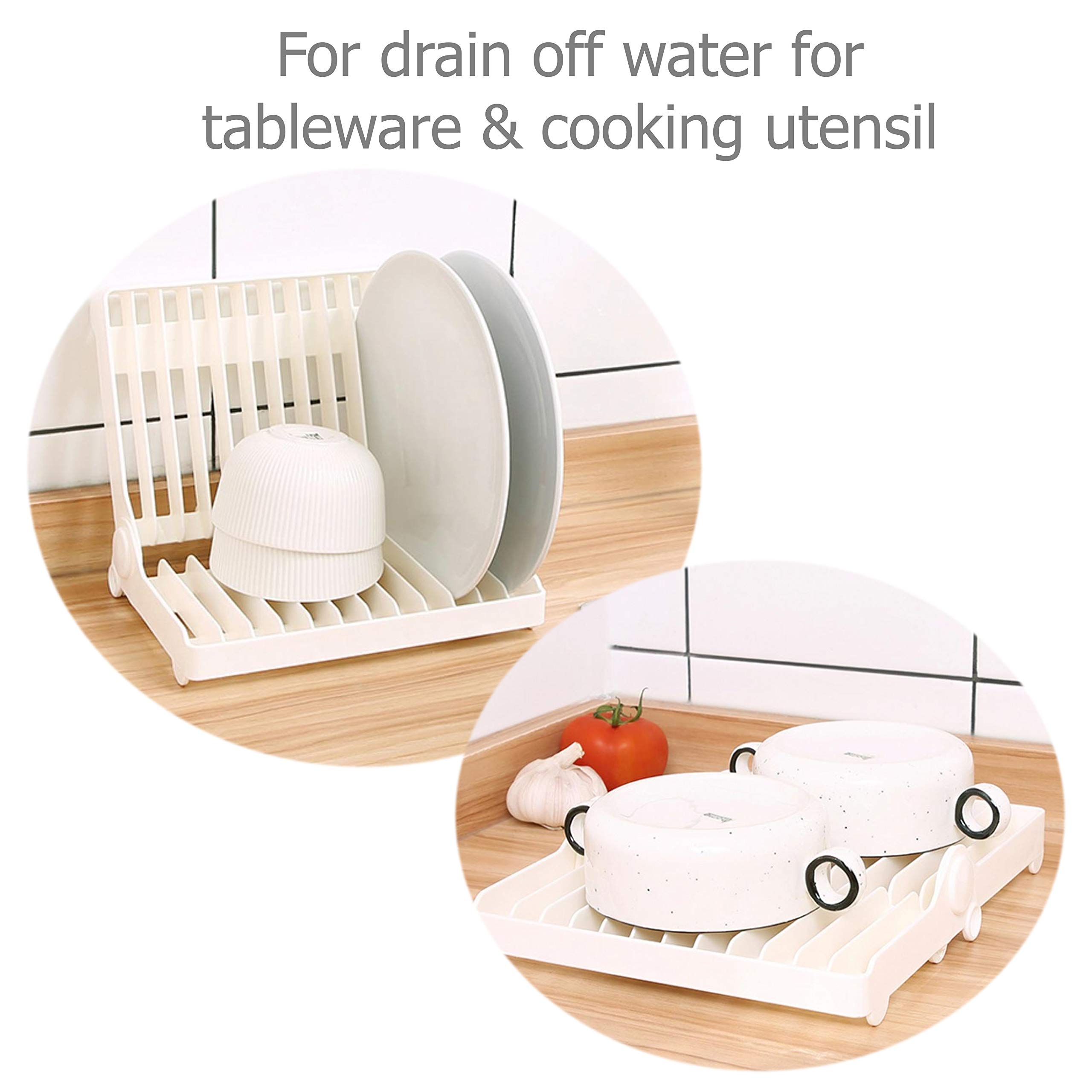 EIKS Foldable Drying Rack for Vegetable Fruit and Tableware, Kitchen Sink Organizer