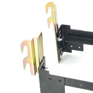 2Pcs#711 Bed Frame Bolt On to Hook On Conversion Brackets for Headboard with Hardware, Adjustable Bed Rail Hook Plate Adapter，Hook on Bed Rails Brackets