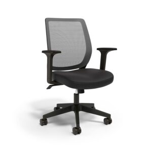 union & scale un56947 mesh back fabric task chair, black