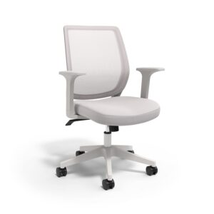 union & scale un59418 essentials mesh back fabric task chair, gray