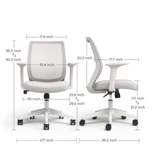 Union & Scale UN59418 Essentials Mesh Back Fabric Task Chair, Gray