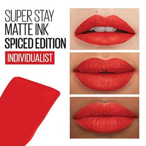 Maybelline New York SuperStay Matte Ink Liquid Lipstick, Spiced Edition, Individualist, 0.17 Ounce