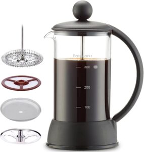 easyworkz eclipse french press 12 oz coffee tea maker with borosilicate glass