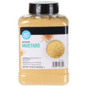 amazon brand - happy belly mustard ground, 16 ounce (pack of 1)