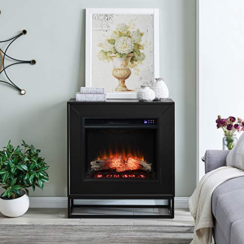 SEI Furniture Holly & Martin Frescan Electric Fireplace, New Black