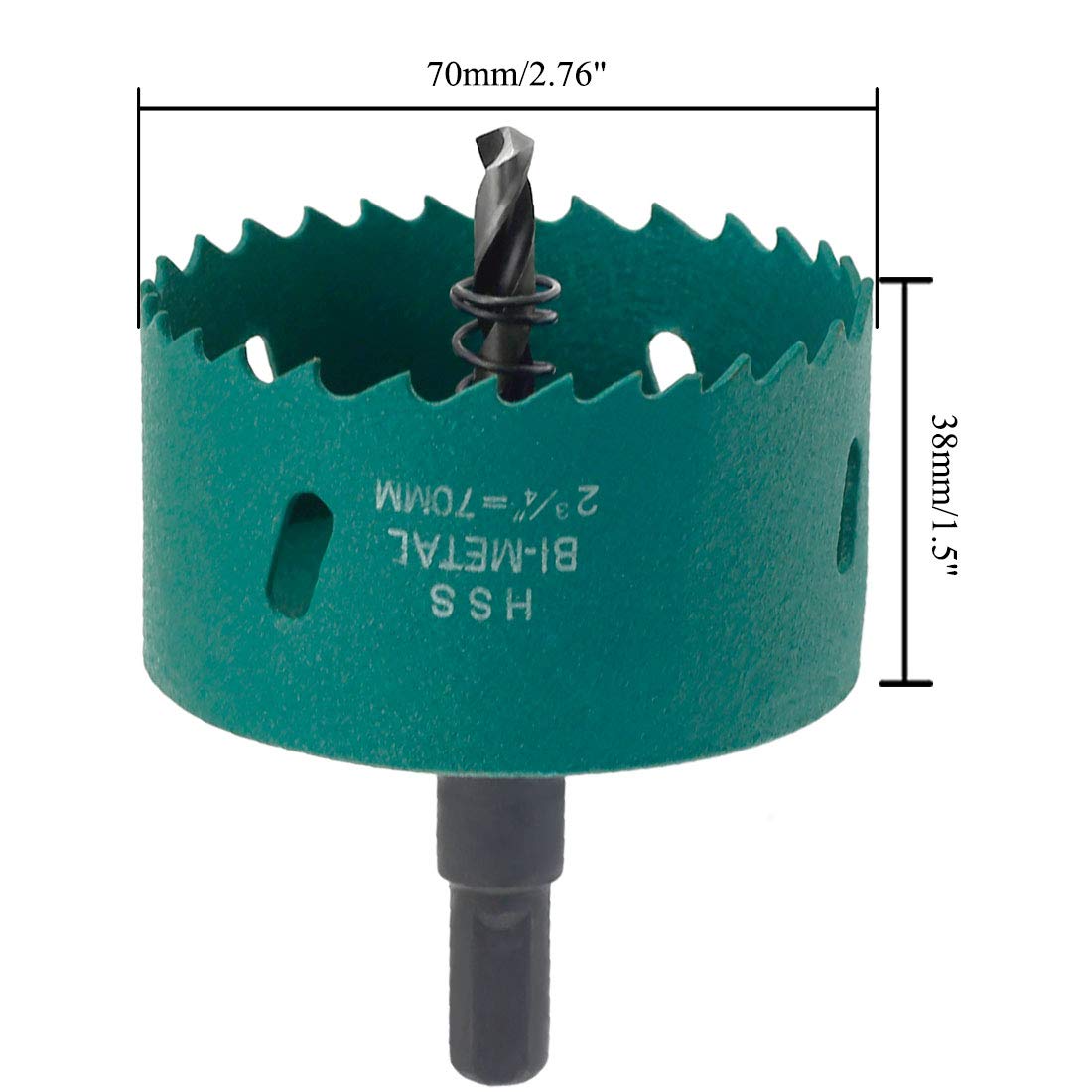 Suiwotin 2 3/4 inch/70mm Hole Saw BI-Metal Hole Saw Tools,Hole Cutter, Cut Smooth and Fast for Cornhole Boards, Wood, Plastic, Drywall, Fiberboard