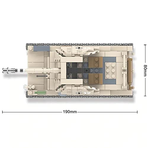General Jim's Military Brick Building Set - WW2 German Army Tank Destroyer SD.KFZ.138 Marder III Building Blocks Model Set for Military and Brick Enthusiast and for Teens and Adults