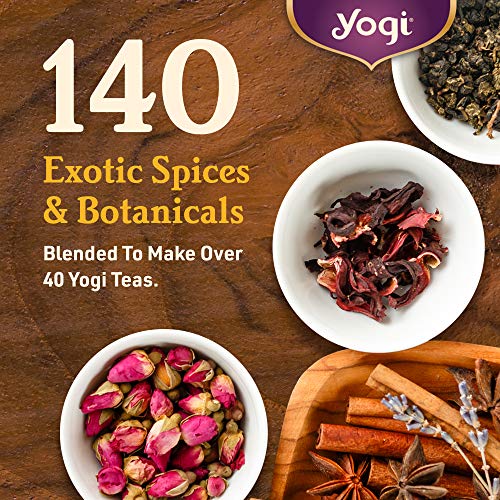 Yogi Tea Elderberry Lemon Stress & Immune Support Tea - 16 Tea Bags, 4 Packs - With Ashwagandha, Lemongrass, Licorice Root & More