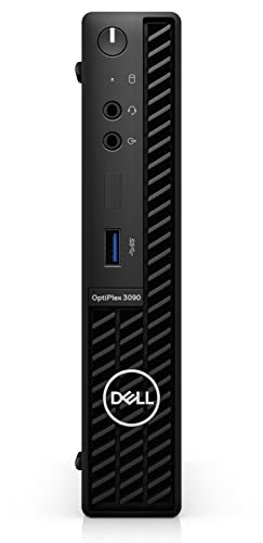 Dell OptiPlex 3090 MFF Windows 10 Pro Business Micro Form Factor Desktop, Intel Hexa-Core i5-10500T up to 3.8GHz, 16GB DDR4 RAM, 512GB PCIe SSD, USB WiFi Adapter, RJ-45, Mouse and Keyboard, Black