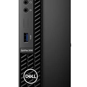 Dell OptiPlex 3090 MFF Windows 10 Pro Business Micro Form Factor Desktop, Intel Hexa-Core i5-10500T up to 3.8GHz, 16GB DDR4 RAM, 512GB PCIe SSD, USB WiFi Adapter, RJ-45, Mouse and Keyboard, Black