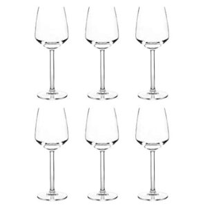 classic14oz premium quality plastic acrylic stem wine glasses , set of 6 -clear, dishwasher safe, bpa free (clear, 6)