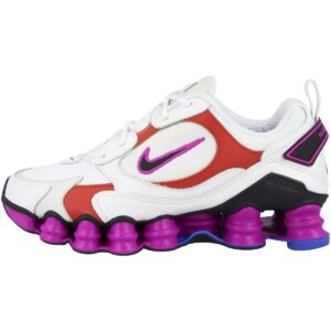 nike womens shox tl nova running trainers at8046 sneakers shoes (uk 2.5 us 5 eu 35.5, white black hyper violet 100)