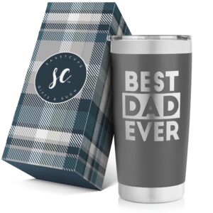 sassycups best dad ever tumbler - dad gifts cup - best dad ever mug - for dad from son, daughter, kids - worlds best dad mug