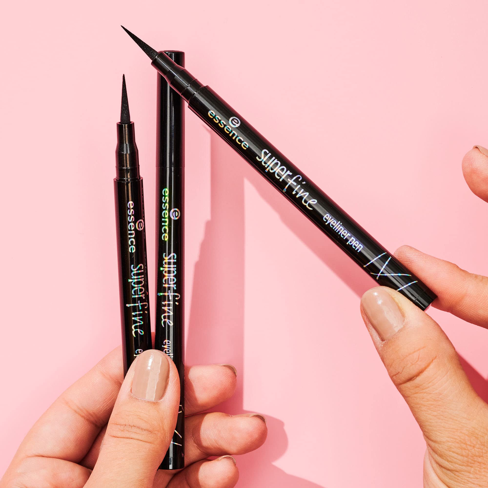 essence | 3-Pack Black Superfine Eyeliner Pen | Long Lasting Liquid Formula with Felt Tip Applicator | Vegan & Cruelty Free