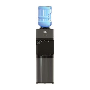 brio limited edition top loading water cooler dispenser - black stainless steel - hot & cold water, child safety lock, holds 3 or 5 gallon bottles - ul/energy star approved
