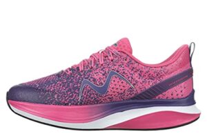 mbt women's huracan-3000 rocker bottom running shoe, grey/pink - 6 m us
