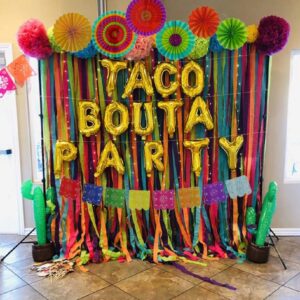 JeVenis 10 PCS Taco Bout A Party Banner Fiesta Banner Mexican Party Decorations Cinco De Mayo Birthday Party Fiesta Baby Shower Supplies