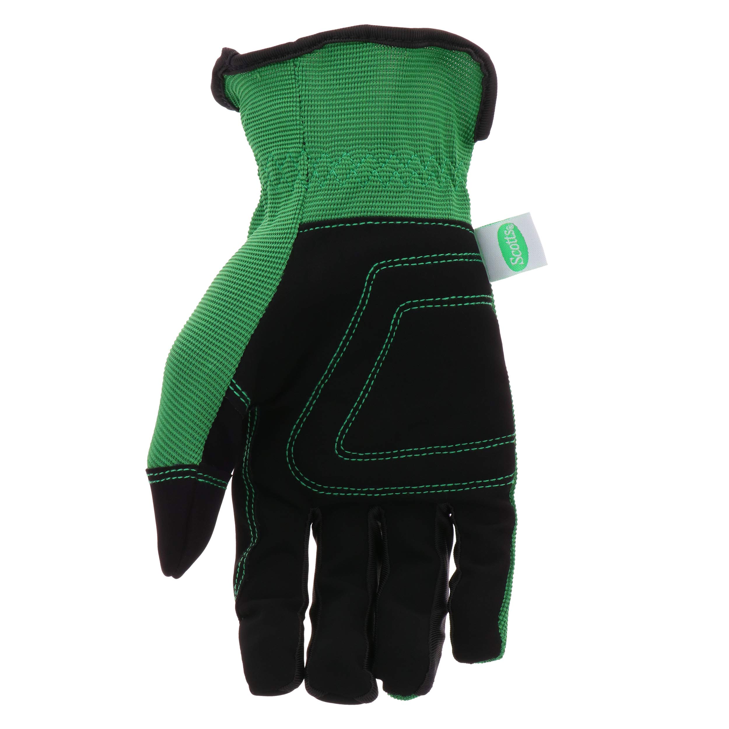 Scotts unisex adult High Dexterity Synthetic Leather Garden Yard Work Gloves, Green, Large US