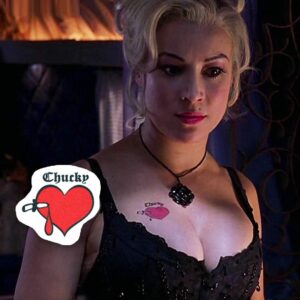 bride of chucky temporary tattoo