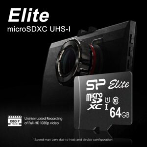 Silicon Power Elite 64GB MicroSD Card with Adapter (2 MicroSD + 1 Adapter)