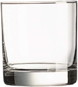 arc cardinal arcoprime straight sided on the rocks glass, 10.5 ounce, set of 12, clear