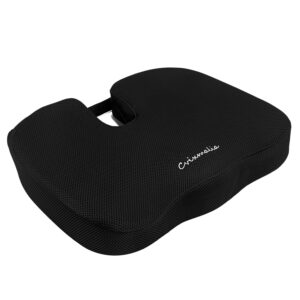 Seat Cushion Premium Memory Foam Non-Slip Coccyx Tailbone Cushion for Office Chair, Car Seat, Wheelchair, Yoga and Travelling- Back, Hip and Tailbone Pain Relief