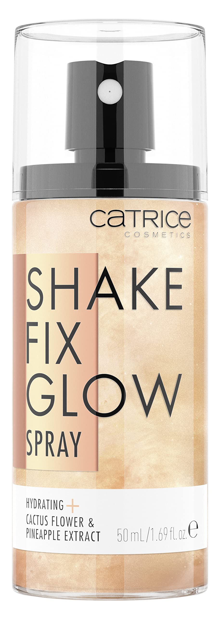 Catrice | Shake Fix Glow Spray | Sets Makeup and Hydrates Skin | Made With Cactus Blossom and Pineapple Extract | Oil Free, Paraben Free, Gluten Free | Vegan & Cruelty Free