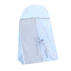 pam grace creations blue medallion diaper stacker, baby blue/grey