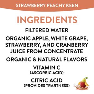 Honest Kids Strawberry Peachy, Organic Juice Drink, 6 Fl oz Juice Boxes, Pack Of 40, Strawberry Peach, 6 Fl Oz (Pack of 40)