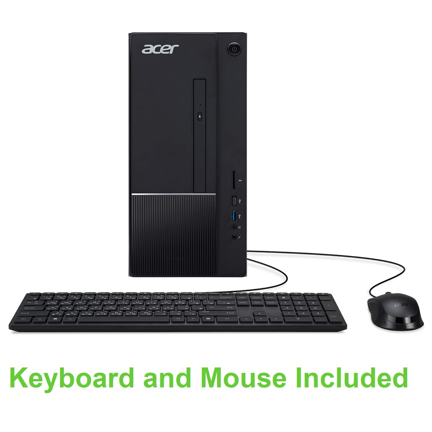 Acer Aspire TC-866-UR11 Desktop, 9th Gen Intel Core i5-9400 6-Core Processor, 8GB 2666MHz DDR4, 512GB SSD, 8X DVD, 802.11ac WiFi 5, USB 3.1 Type C, Windows 10 Home