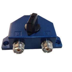 Anteenna TW-102BLUE 2 Position Coaxial Switch for 144/440MHz HAM CB or HF/VHF/UHF Radio UHF Female (SO-239) Connector Plated NI