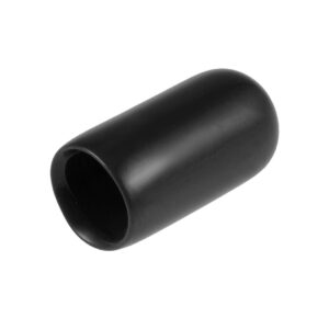 uxcell 20pcs rubber end caps 1/4"(6mm) id vinyl round tube bolt cap cover thread protectors black