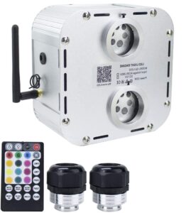 engine driver,amki light source for rgb led fiber optic star ceiling light kit (32w-app(dual heads twinkle))