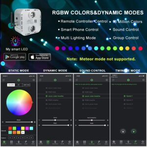 Engine Driver,AMKI Light Source for RGB Led Fiber Optic Star Ceiling Light Kit (32W-APP(Dual Heads Twinkle))