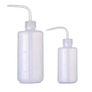 beadnova squeeze bottle plant watering can eye wash bottle squeeze irrigation bottle plastic small watering can for indoor plants tattoo (2pcs, 250ml and 500ml)