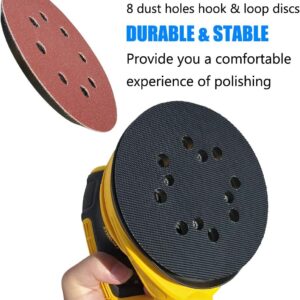 2 Pack 5 Inch 8 Hole Hook and Loop Replacement Sander Pad for DeWalt DWE6423/6423K, DWE6421/6421K, DWE6421-B2, DWE6421-B3, DWE6421-BR, DCW210B Sander Part -DWE64233 & N329079