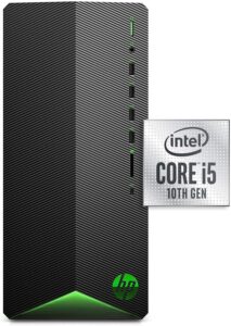 hp pavilion gaming desktop computer, intel core i5-10400f, nvidia geforce gtx 1650, 8gb ram, 256 gb ssd, windows 10 home (tg01-1020, shadow black) (renewed)