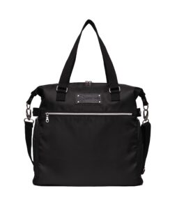 sarah wells lizzy breast pump bag - compatible with spectra, medela, and more - insulated cooler pocket (black)