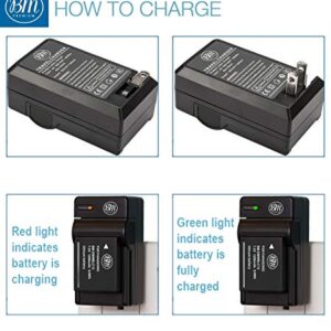 BM Premium High Capacity DMW-BLC12 Battery and Battery Charger for Panasonic Lumix DC-FZ1000 II DC-G95 DMC-G85 DMC-GH2 DMC-G5 DMC-G6K DMC-G7 DMC-GX8 DMC-FZ200 DMC-FZ300 DMC-FZ1000 DMC-FZ2500 Cameras