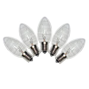 holiday bright lights 9760950 c9 christmas light bulbs44, clear44, 1 in. - 25 lights