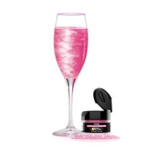 brew glitter - pink (4g 1x shaker jar) | edible glitter for drinks, beer and cocktail beverages by bakell