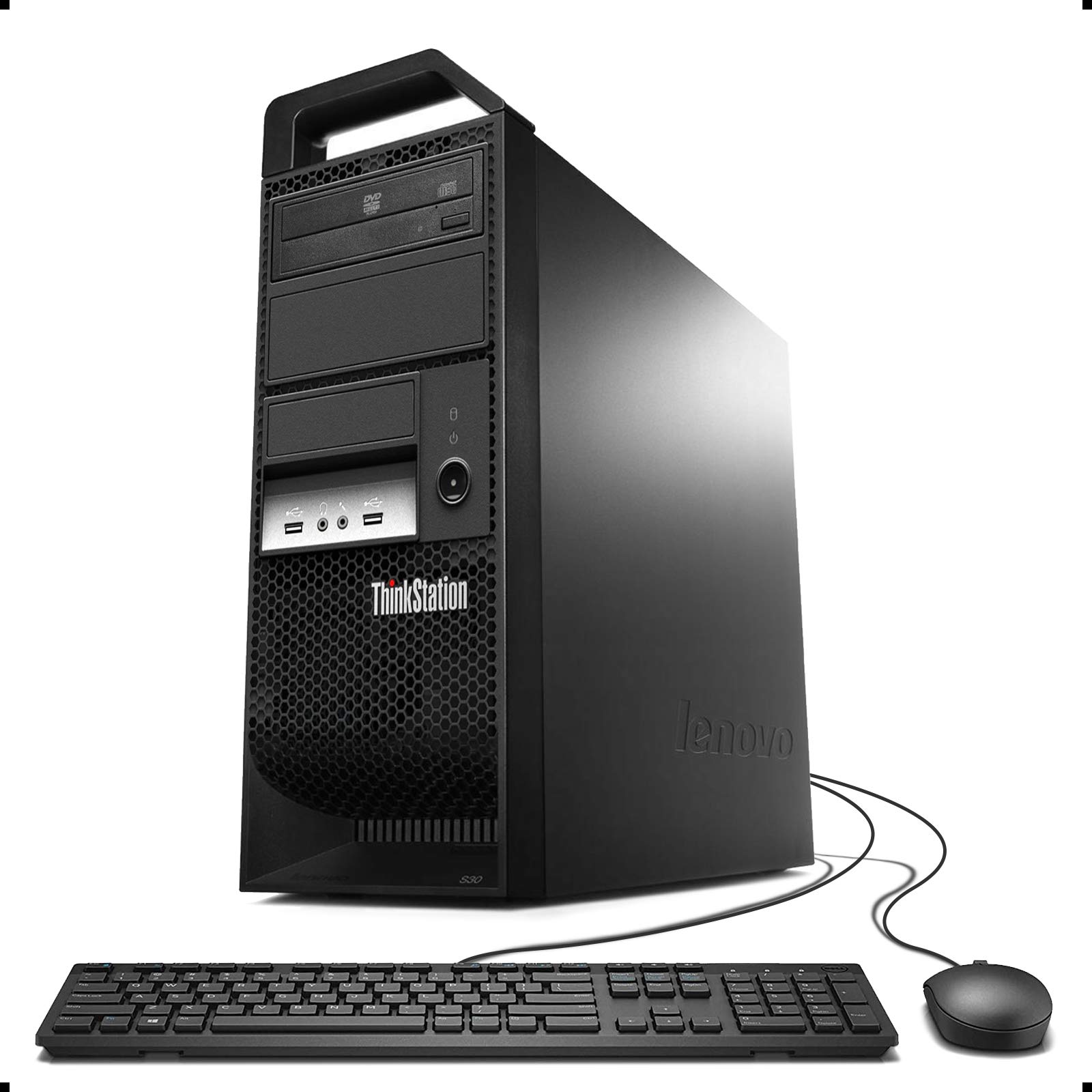 Lenovo ThinkStation Tower Desktop PC Computer Package, Intel Quad Core i5-3550 up to 3.7GHz, 16G DDR3, 256G SSD, DVD, Mouse, Keyboard, USB 3.0, DP, VGA, Windows 10 Pro 64 Bit-Multi-Language (Renewed)