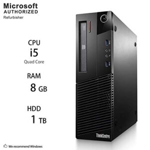 Lenovo ThinkCentre Small Form Desktop PC Computer Package, Intel Quad Core i5 up to 3.6GHz, 8G DDR3, 1T, USB 3.0, VGA, DP, 20 Inch LCD Monitor(Brands May Vary), Keyboard, Mouse, Win 10 Pro 64(Renewed)