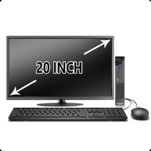 lenovo thinkcentre m73 tiny desktop pc computer package, intel core i3 2.9ghz, 8g ddr3, 256g ssd, vga, dp, usb 3.0, 20 inch lcd monitor(brands may vary), keyboard, mouse, win10 pro 64 bit (renewed)