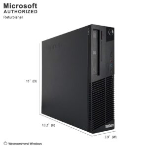 Lenovo ThinkCentre Small Form Desktop PC Computer Package, Intel Quad Core i5 up to 3.4GHz, 8G DDR3, 1T, DVD, VGA, DP, 19 Inch LCD Monitor, Keyboard, Mouse, Win 10 Pro 64 (Renewed)