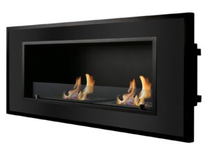black recessed ventless bio ethanol fireplace - bellezza | ignis